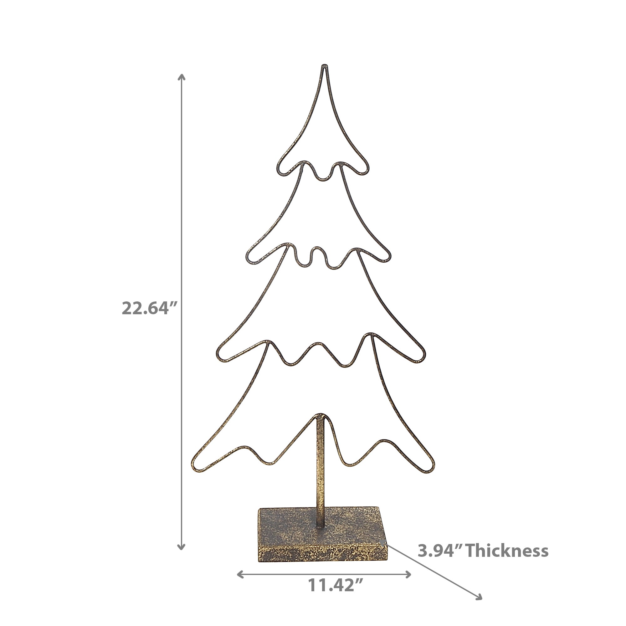 Large Wire Metal Christmas Tree – Holiday Table Decor