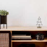 Wire Metal Tree Small, Metal Christmas Tree Decor, Holiday Tabletop Decoration, Minimalist Christmas Decor