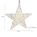White And Gold Star Ornament Large