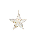 White And Gold Star Ornament Medium