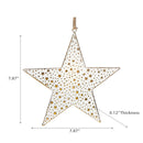 White And Gold Star Ornament Small