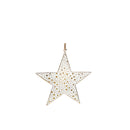White And Gold Star Ornament Small