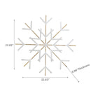 White And Gold Metal Snowflake Wall Decor Large