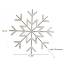White And Gold Metal Snowflake Wall Decor Small