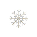 White And Gold Metal Snowflake Wall Decor Small