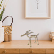 Gold Metal Deer Candleholder – Christmas Tabletop Décor