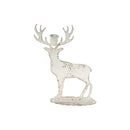 Distressed White Metal Deer