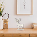 Distressed White Metal Deer