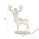 Distressed White Metal Deer