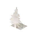 Distressed White Metal Tree Candleholder