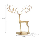 Large Antler Metal Deer Front