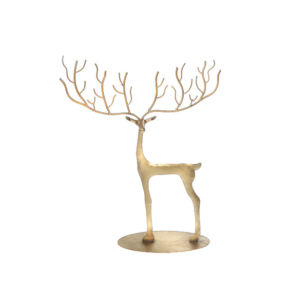 Large Antler Metal Deer Front