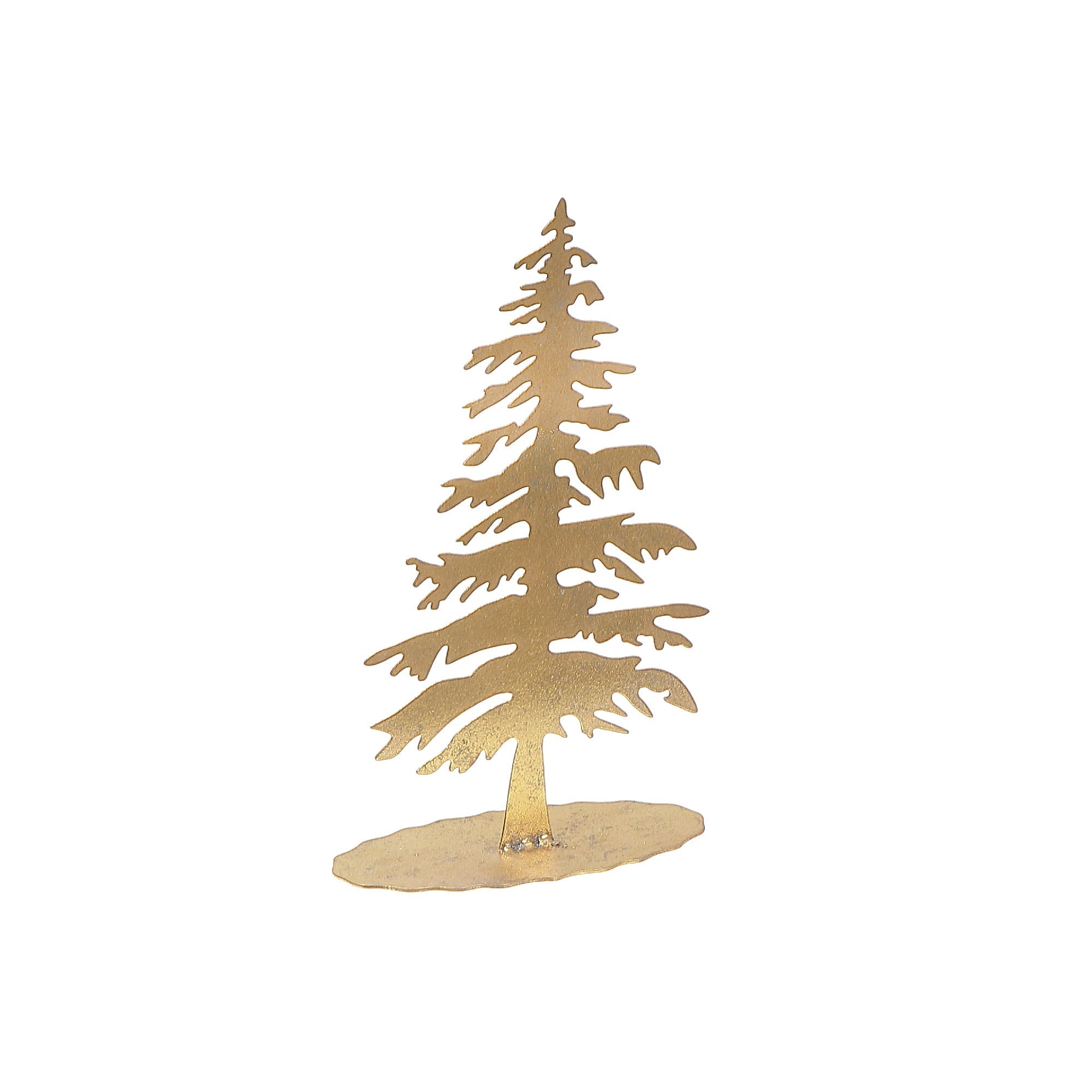 Gold Metal Tree Stand Set of 2 – Christmas Tabletop Decoration, Holiday Accent, Festive Seasonal Decor