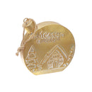 Gold Metal Ornament Stand (Merry Christmas)