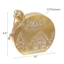 Gold Metal Ornament Stand (Merry Christmas)