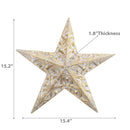 Gold Metal Embossed Star Decor (15.4")