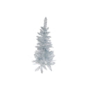 3 Silver Tinsel Christmas Tree 120 Normal Tip W/Plastic Stand