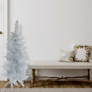 3 Silver Tinsel Christmas Tree 120 Normal Tip W/Plastic Stand