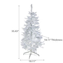 3 White Spruce Xmas Tree Pvc 120 Normal Tips W/Plastic Stand