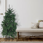 4 Foot Green Spruce PVC Christmas Tree, 280 Tips, Metal Stand, Holiday Home Décor