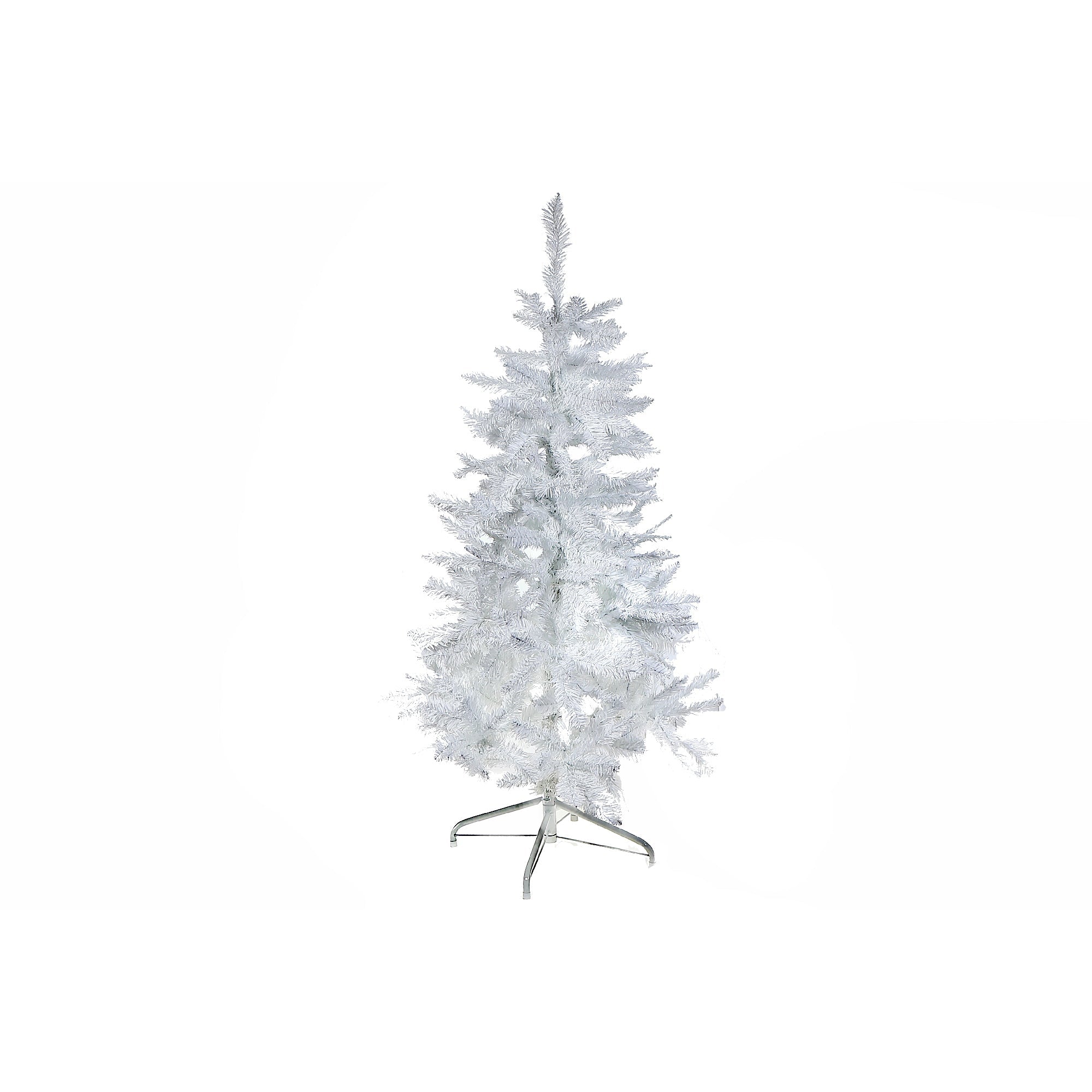 4 Foot White Spruce PVC Christmas Tree, 280 Tips, Metal Stand, Christmas Holiday Décor