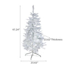 4 White Spruce Xmas Tree Pvc 280 Normal Tips W/Metal Stand
