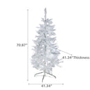6 White Spruce Xmas Tree Pvc 800 Normal Tips W/Metal Stand