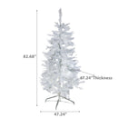 7 White Spruce Xmas Tree Pvc 1150 Normal Tips W/Metal Stand