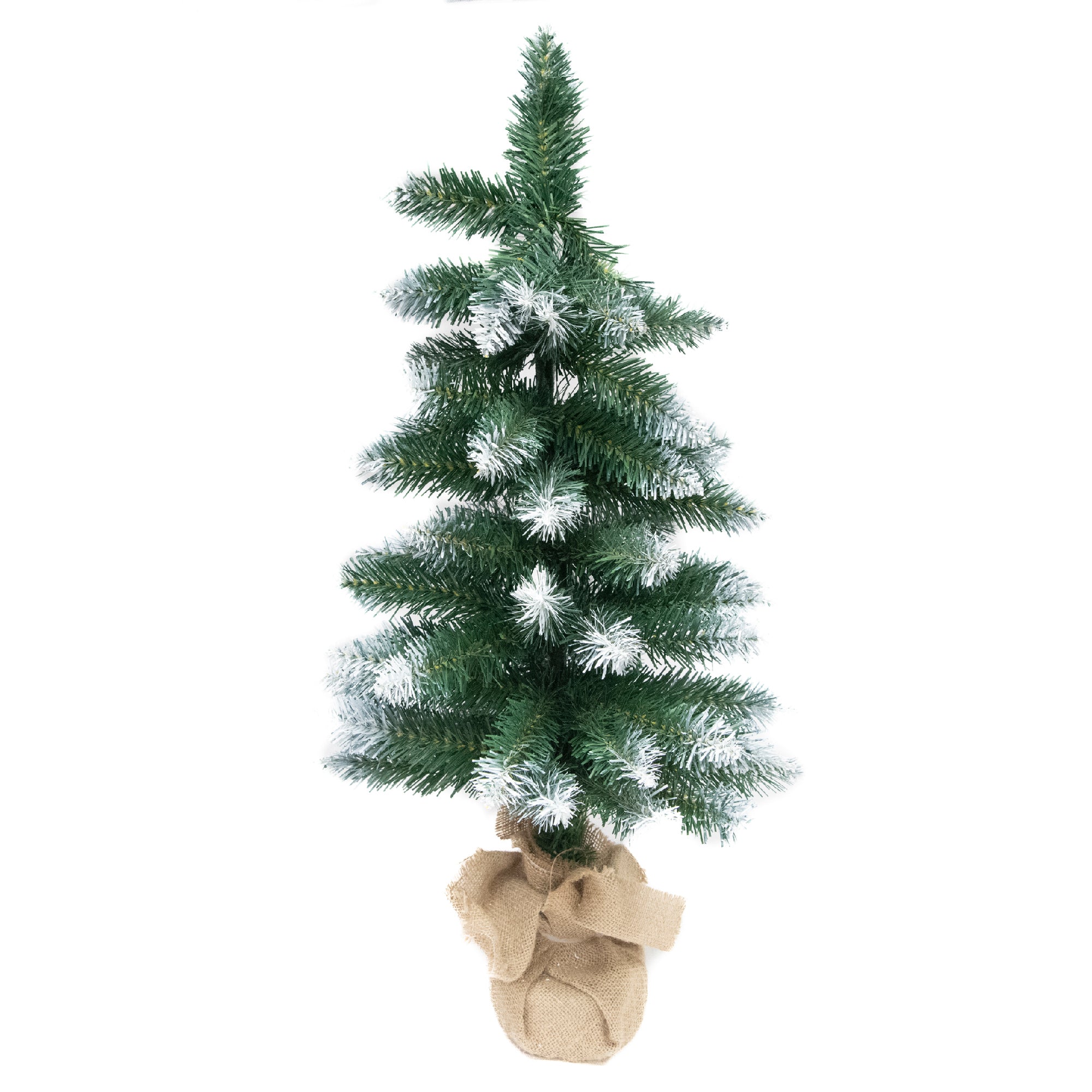 2' Spruce Christmas Tree 66 Tips with Jute Wrapped Base, Christmas, Holiday Decor