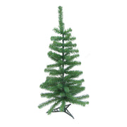 3' Evergreen Christmas Tree 80 Tips with Plastic Base, Christmas, Holiday Decor
