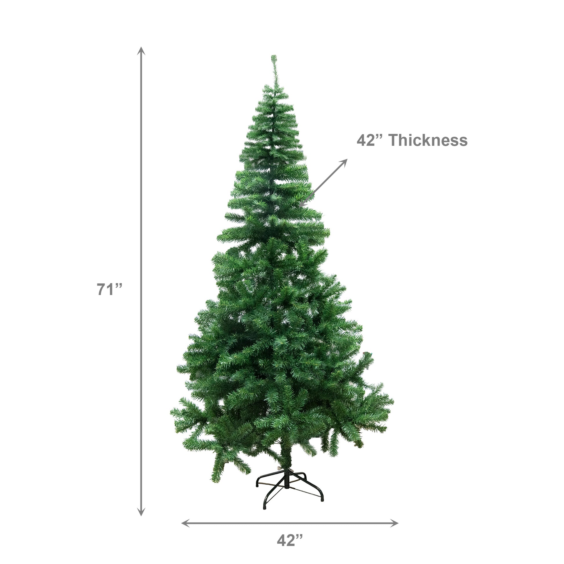 6' Evergreen Christmas Tree 800 Tips with Metal Stand, Christmas, Holiday Decor