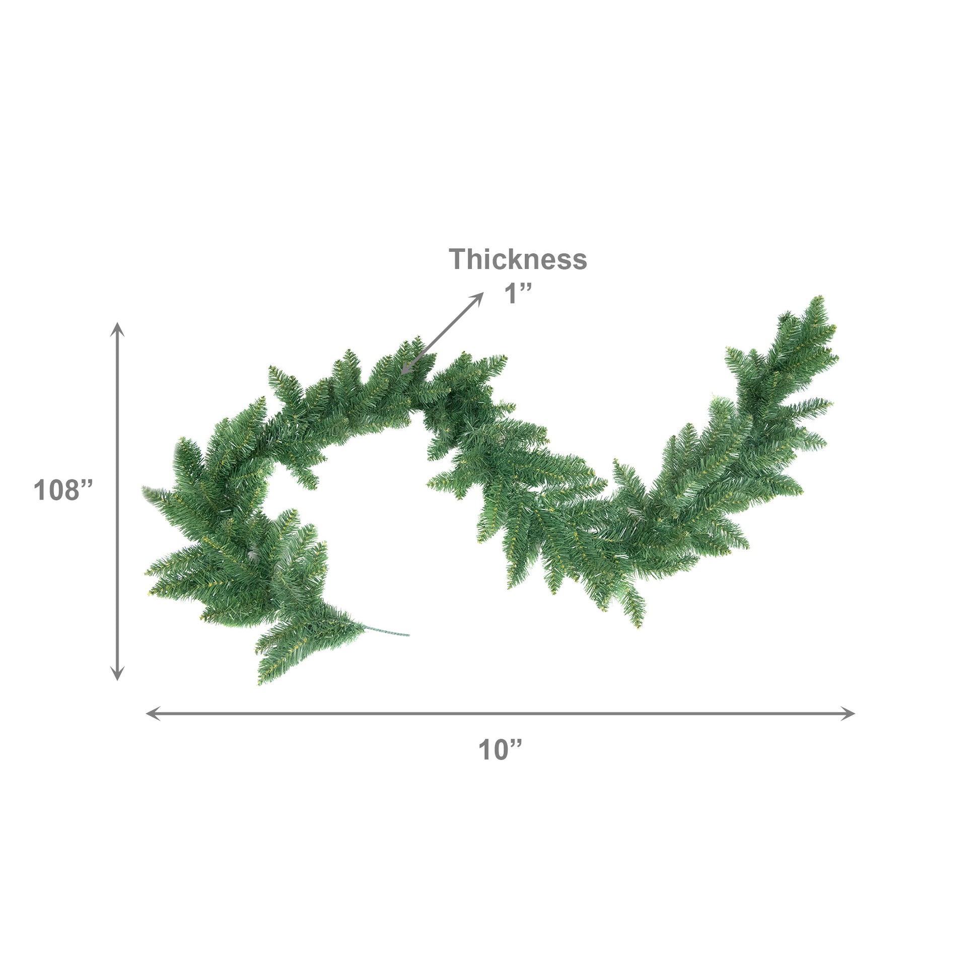 9' Evergreen Christmas Garland 220 Tips, Christmas, Garland, Holiday Decor