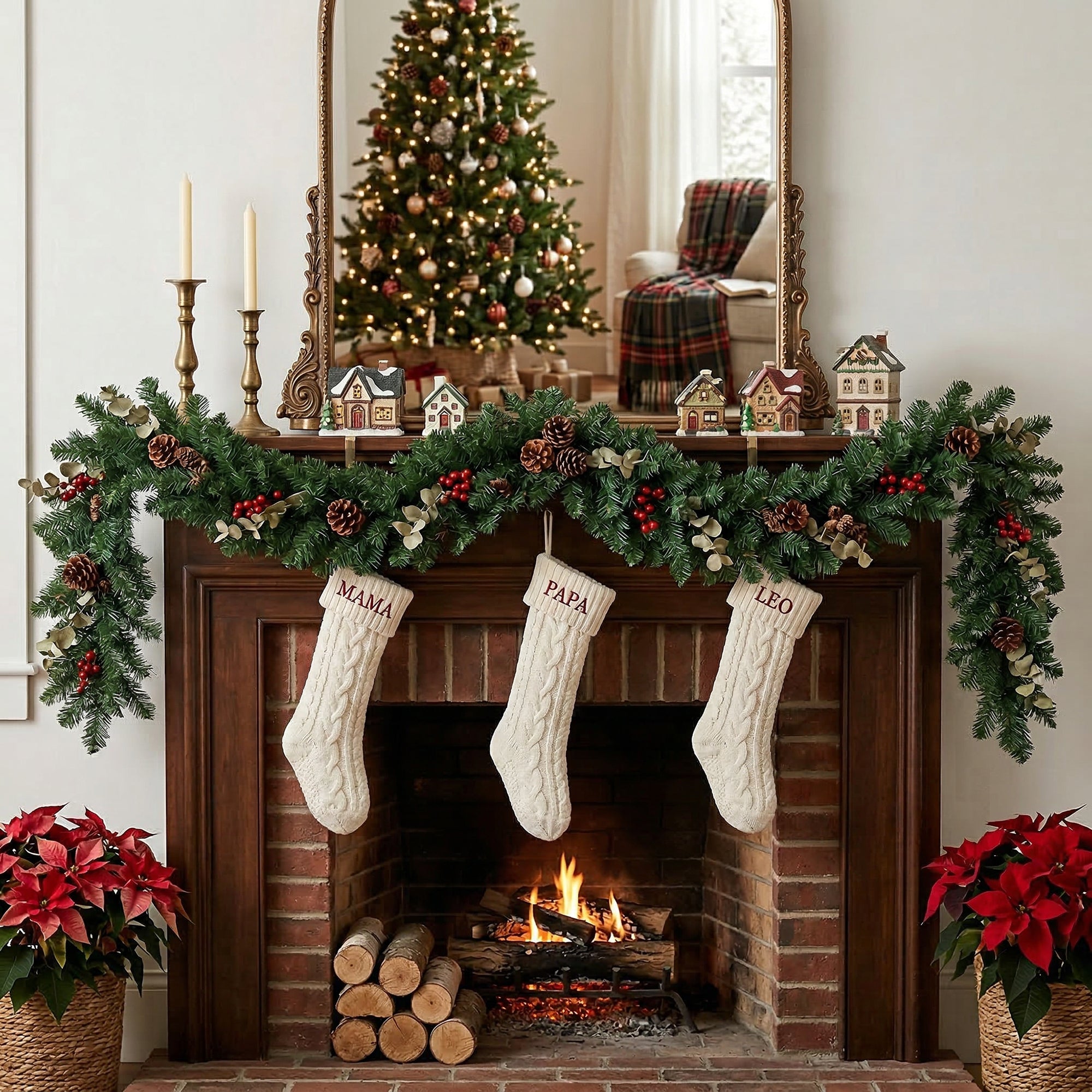 9' Evergreen Christmas Garland 220 Tips, Christmas, Garland, Holiday Decor