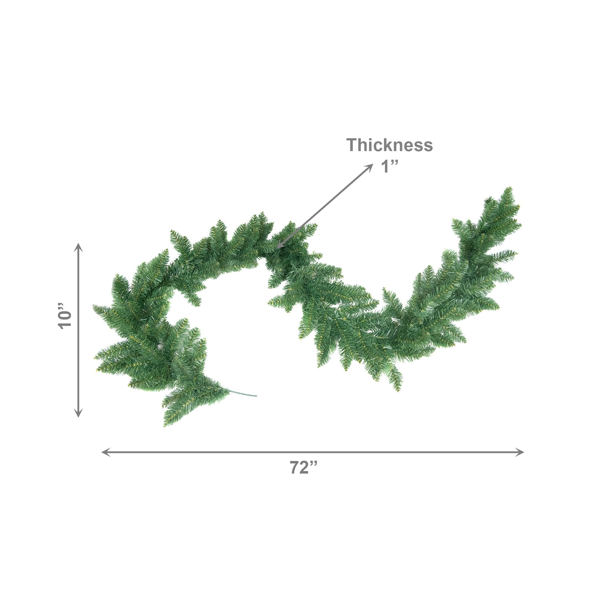 6' Evergreen Christmas Garland 180 Tips, Christmas, Garland, Holiday Decor