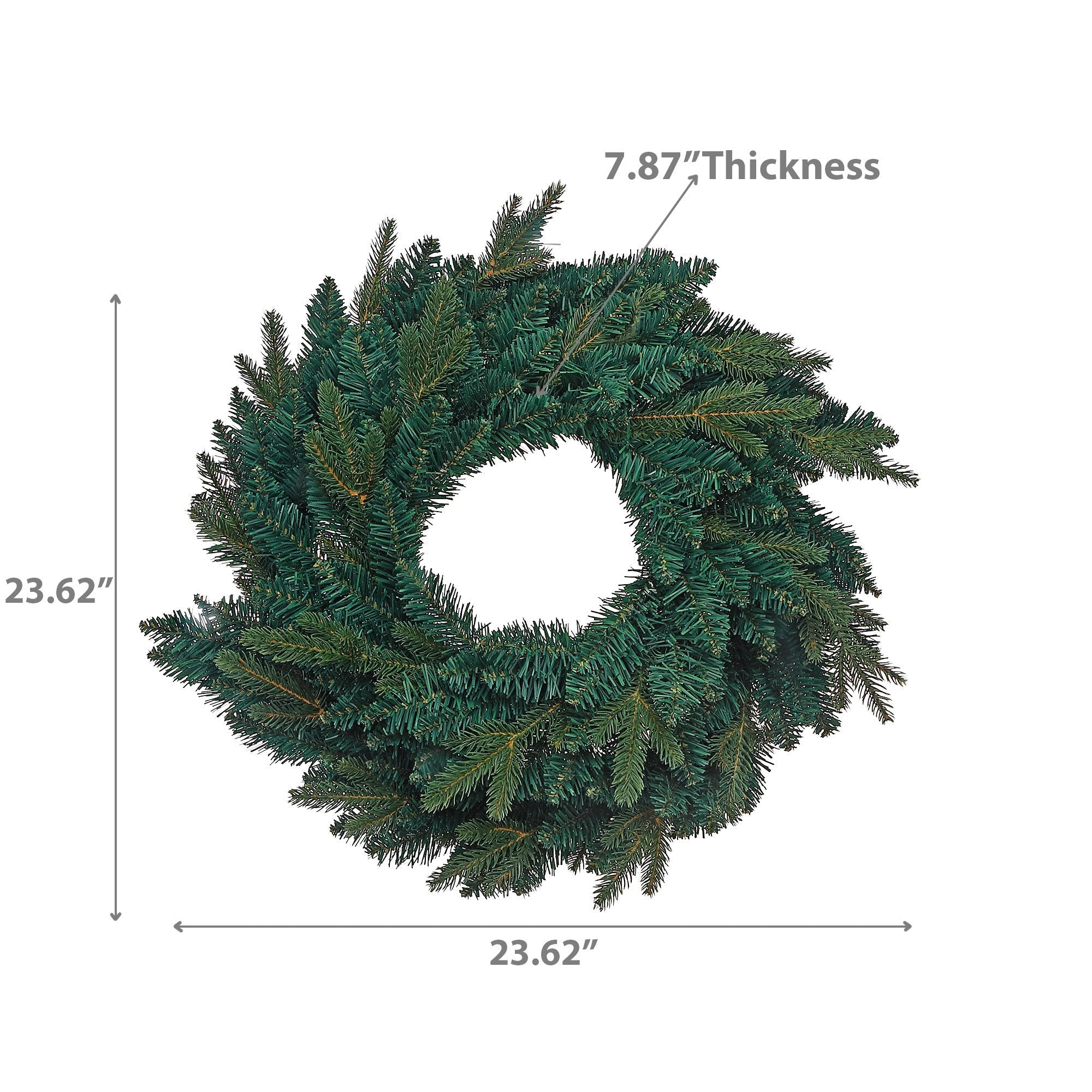 Large Evergreen Christmas Mixed Tip Wreath with 180 Tips, Holiday Wreath, Christmas Door Decor, Festive Seasonal Decoration