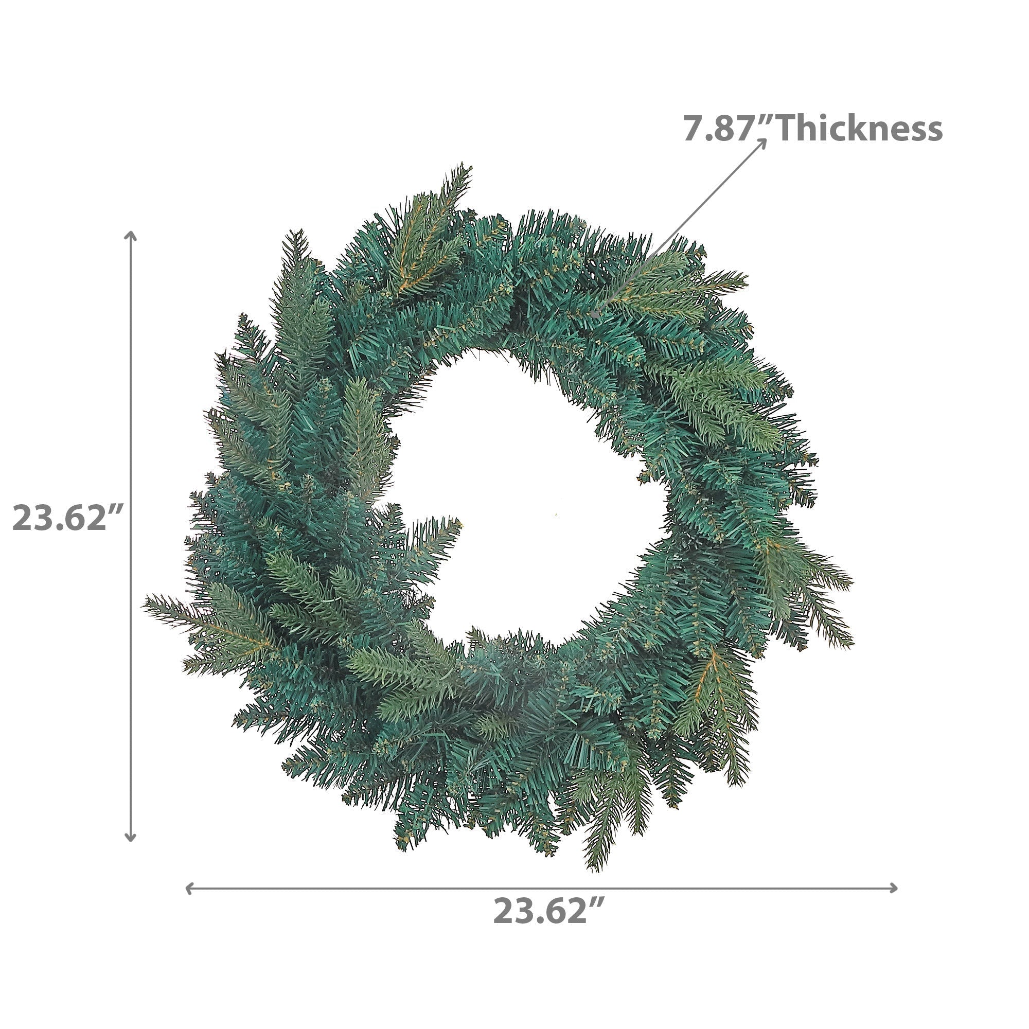 Small Evergreen Christmas Mixed Tip Wreath with 140 Tips, Holiday Wreath, Christmas Door Decor, Festive Seasonal Decoration