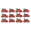 Red Christmas Truck Tinsel Ornament (Asstd.) - Set of 12