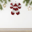 Double Candy Cane Tinsel Ornament - Set of 6