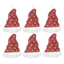 Snowflake Hat Tinsel Ornament - Set of 6