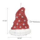 Snowflake Hat Tinsel Ornament - Set of 6