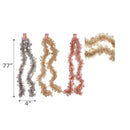 2M Tinsel With Snowflakes Garland (5Ply) (Asstd) - Set of 12