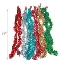 2M Metallic Tinsel Garland With Matte Finish (Asstd) - Set of 12