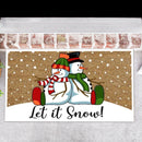 Coir Door Mat Let It Snow With Snowman