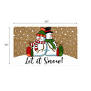 Coir Door Mat Let It Snow With Snowman