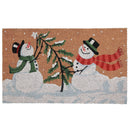 Coir Door Mat (Playful Snowmen)