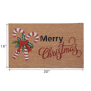 Coir Door Mat (Candy Cane - Merry Christmas)