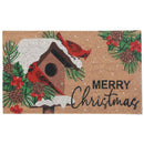 Coir Door Mat (Cardinals - Merry Christmas)
