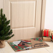 Coir Door Mat Cardinals Merry Christmas – Holiday Entrance Mat, Festive Welcome Mat, Christmas Home Décor