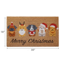 Coir Door Mat (Merry Christmas - Pets )