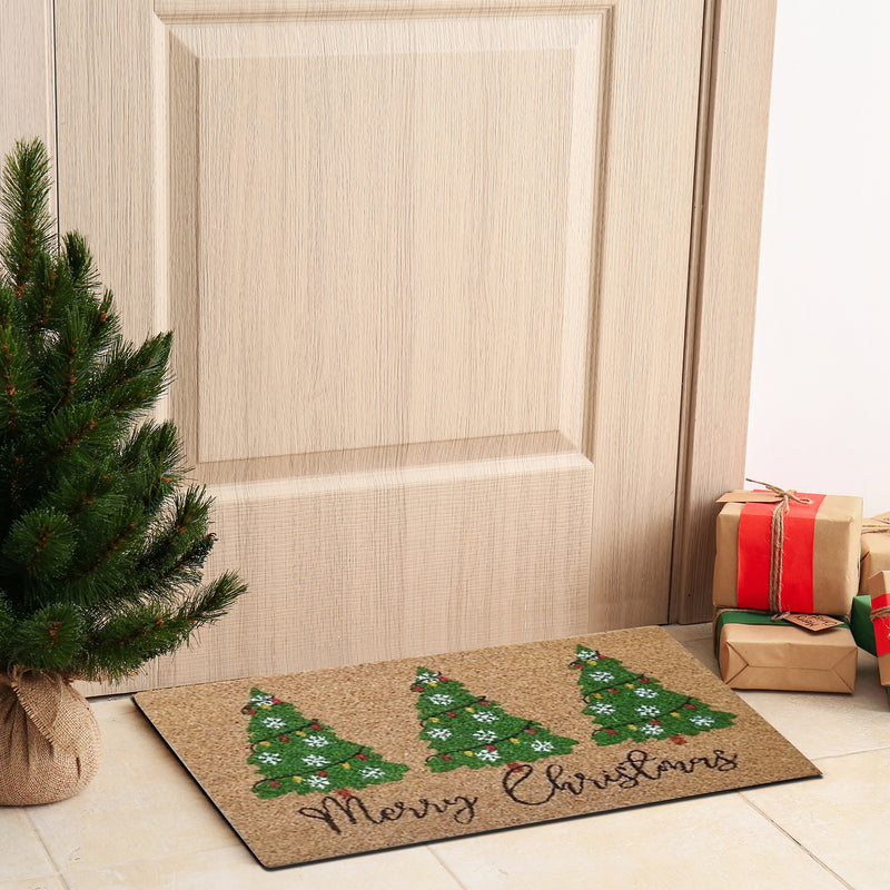 Coir Door Mat (Merry Christmas - Tree)